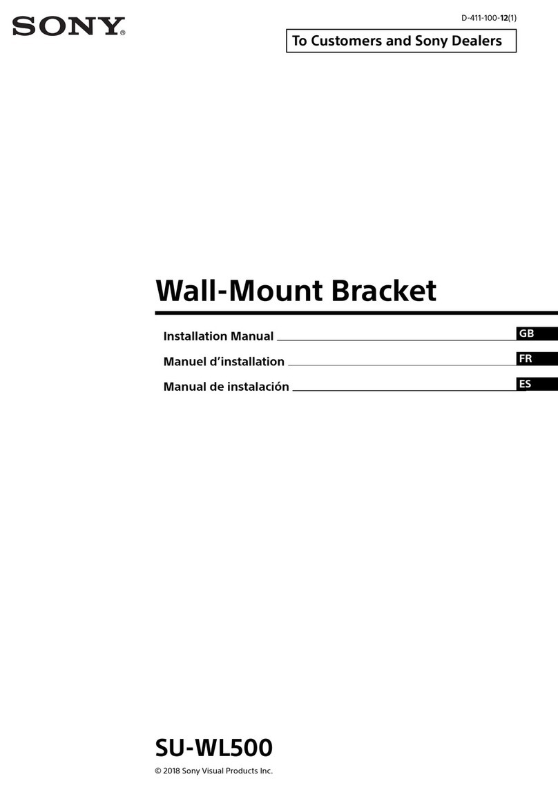 Sony SU-WL500 Instructions (SU-WL500 Wall-Mount... installation manual