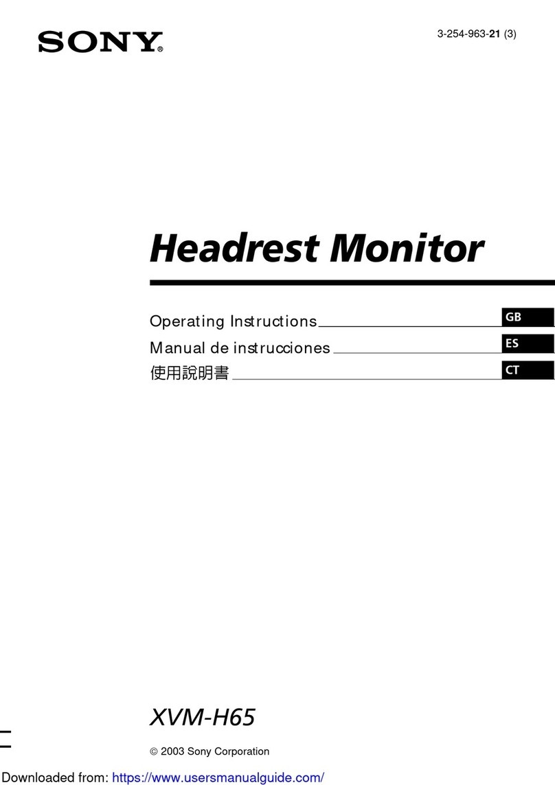Sony XVM-H65 - Monitor User manual Sony XVM-H65 - Monitor User manual