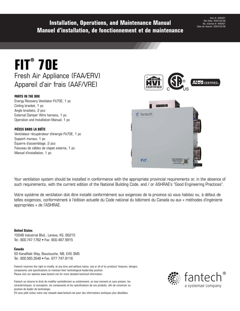 Fantech FIT 70E User manual
