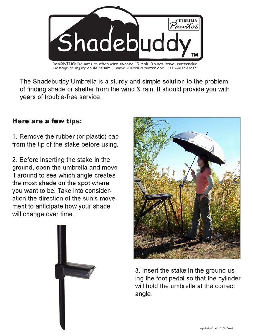 GUERRILLA Painter Shadebuddy Umbrella quick start guide GUERRILLA Painter Shadebuddy Umbrella quick start guide