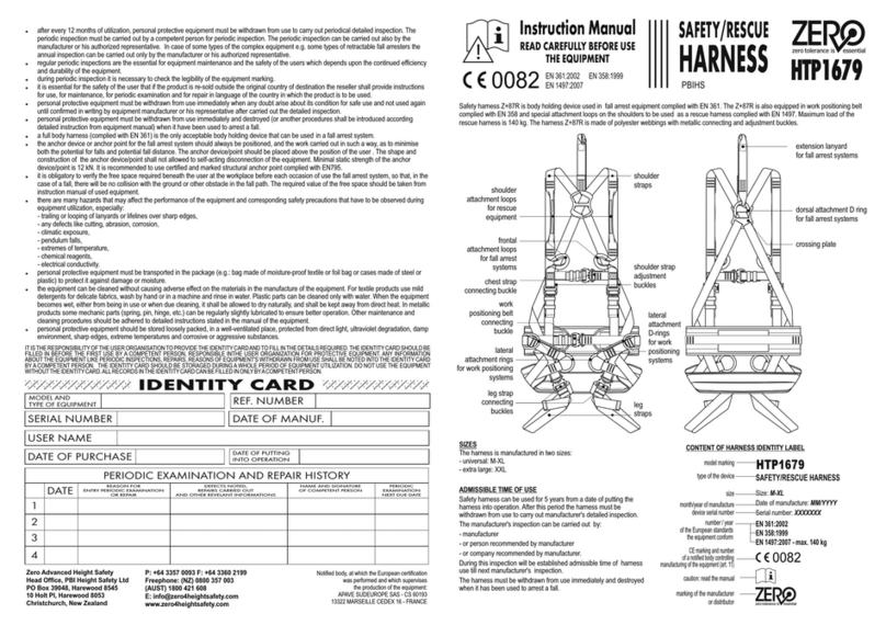 Zero HTP1679 instruction manual