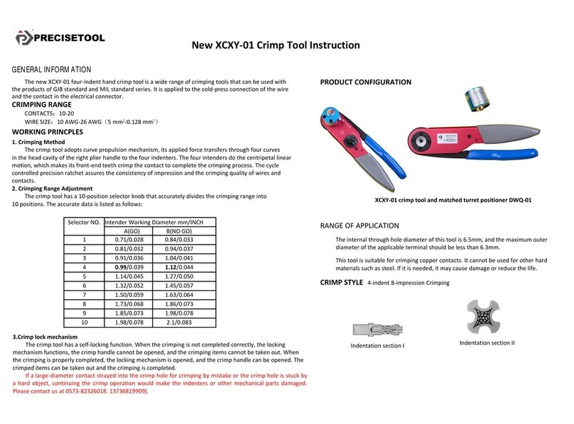 PRECISETOOL XCXY-01 User manual