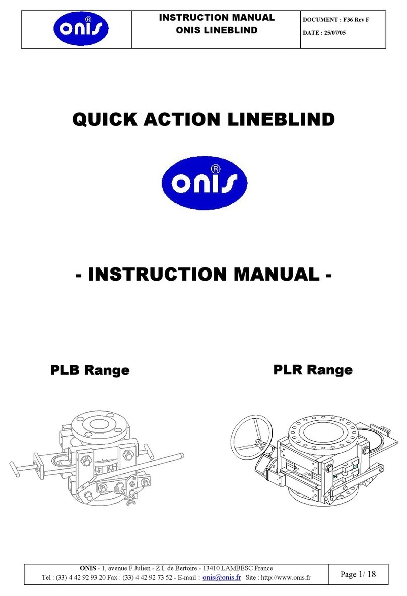 ONIS PLB Series instruction manual