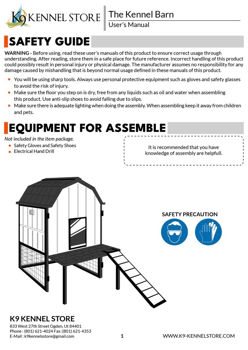 K9 Kennel The Kennel Barn owner's manual K9 Kennel The Kennel Barn owner's manual