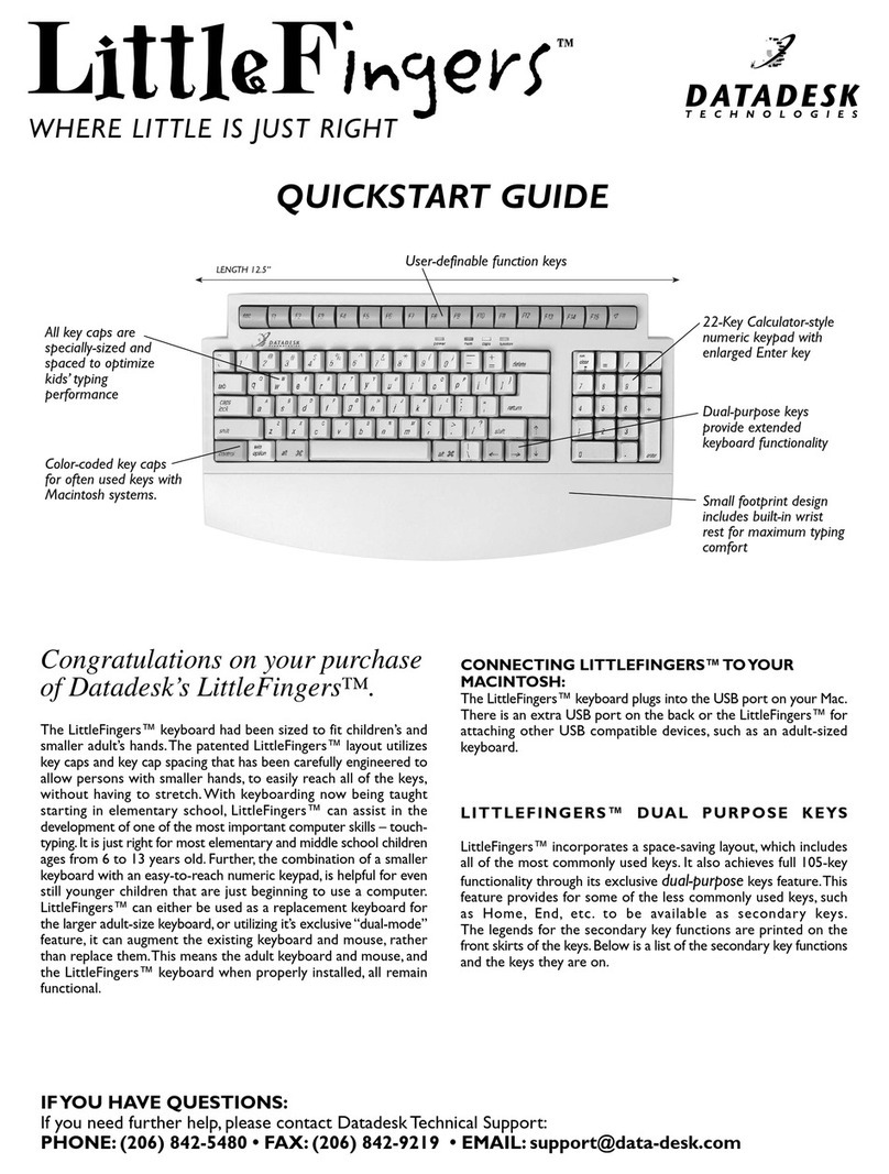Datadesk LittleFingers User manual