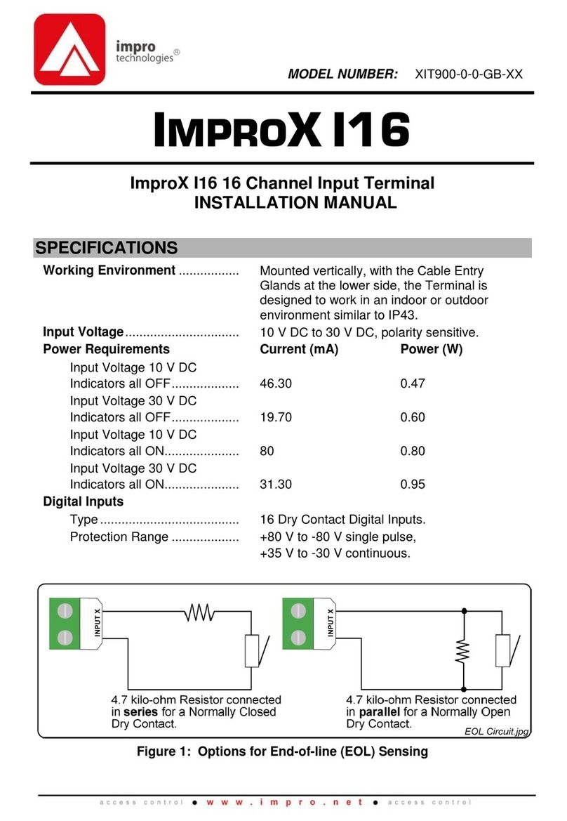 impro technologies IMPROX I16 installation manual
