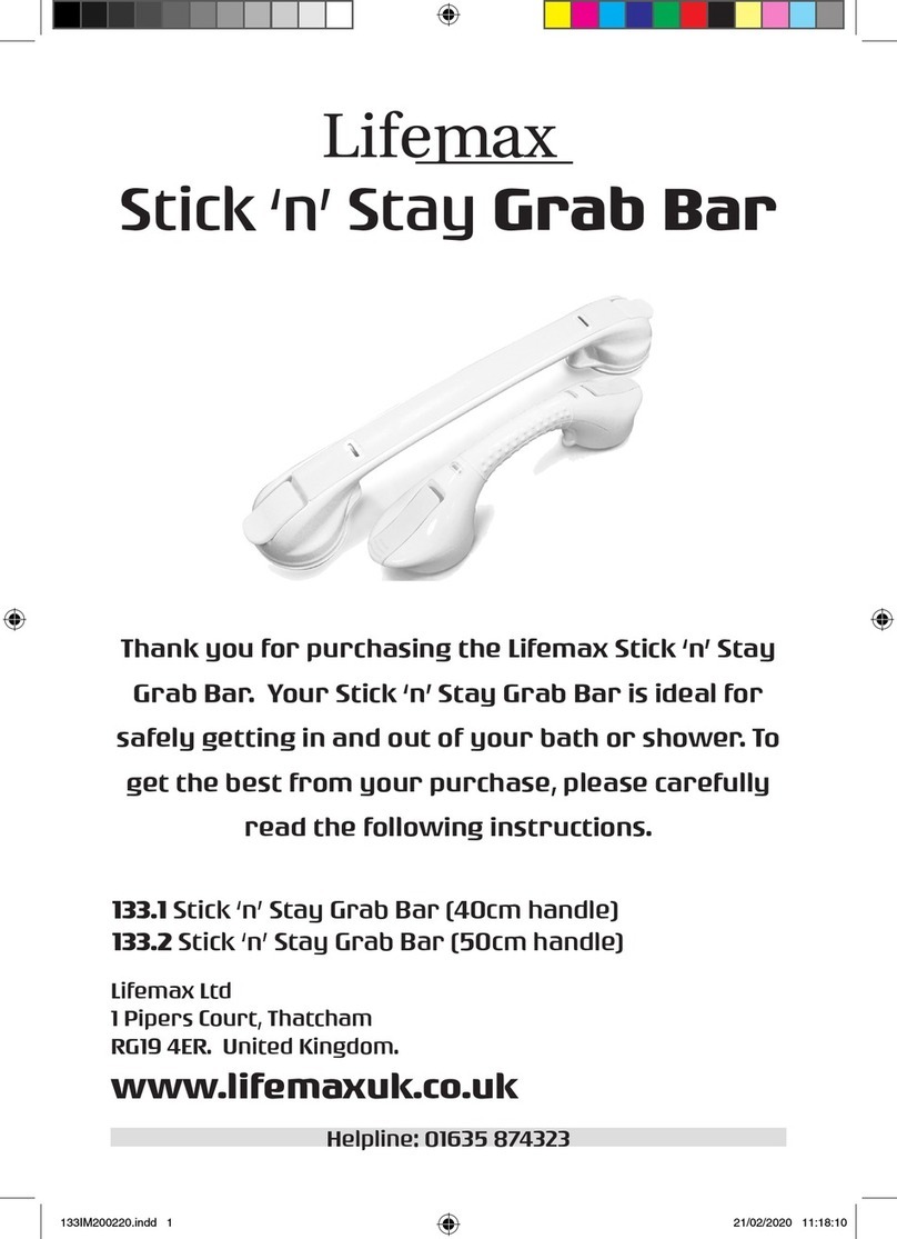 Lifemax Stick 'n' Stay Grab Bar quick start guide