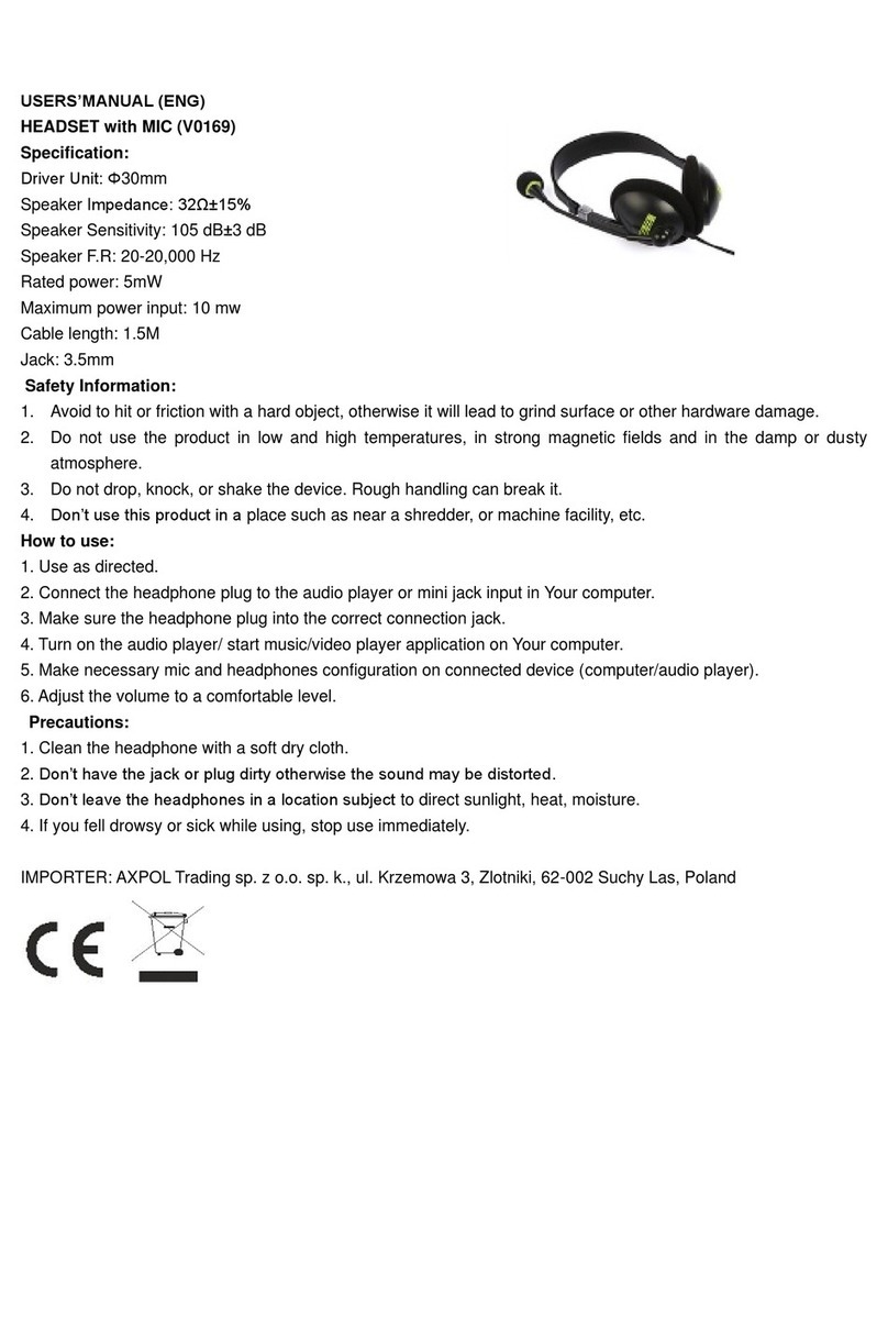 Kaur V0169 User manual