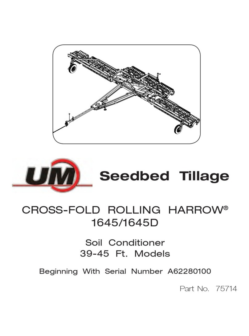 Unverferth CROSS-FOLD ROLLING HARROW 1645 User manual