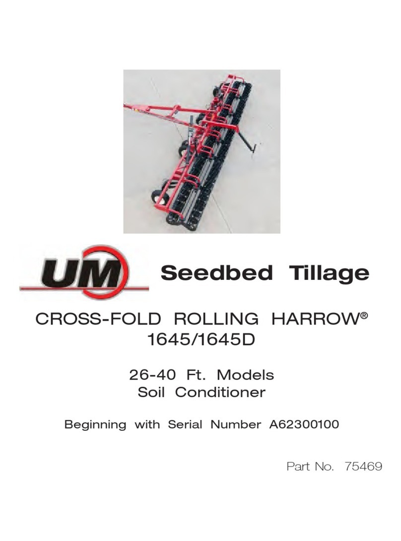 Unverferth CROSS-FOLD ROLLING HARROW 1645 User manual