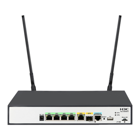 H3C MSR810 User manual H3C MSR810 User manual