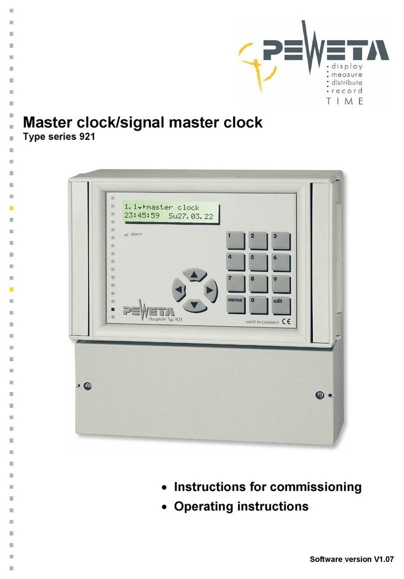 Peweta 921 Series operating instructions