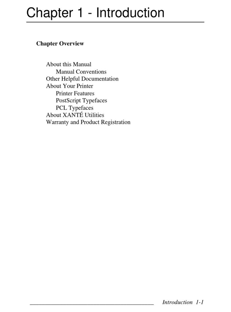 Xante Accel-a-Writer 8200 User manual