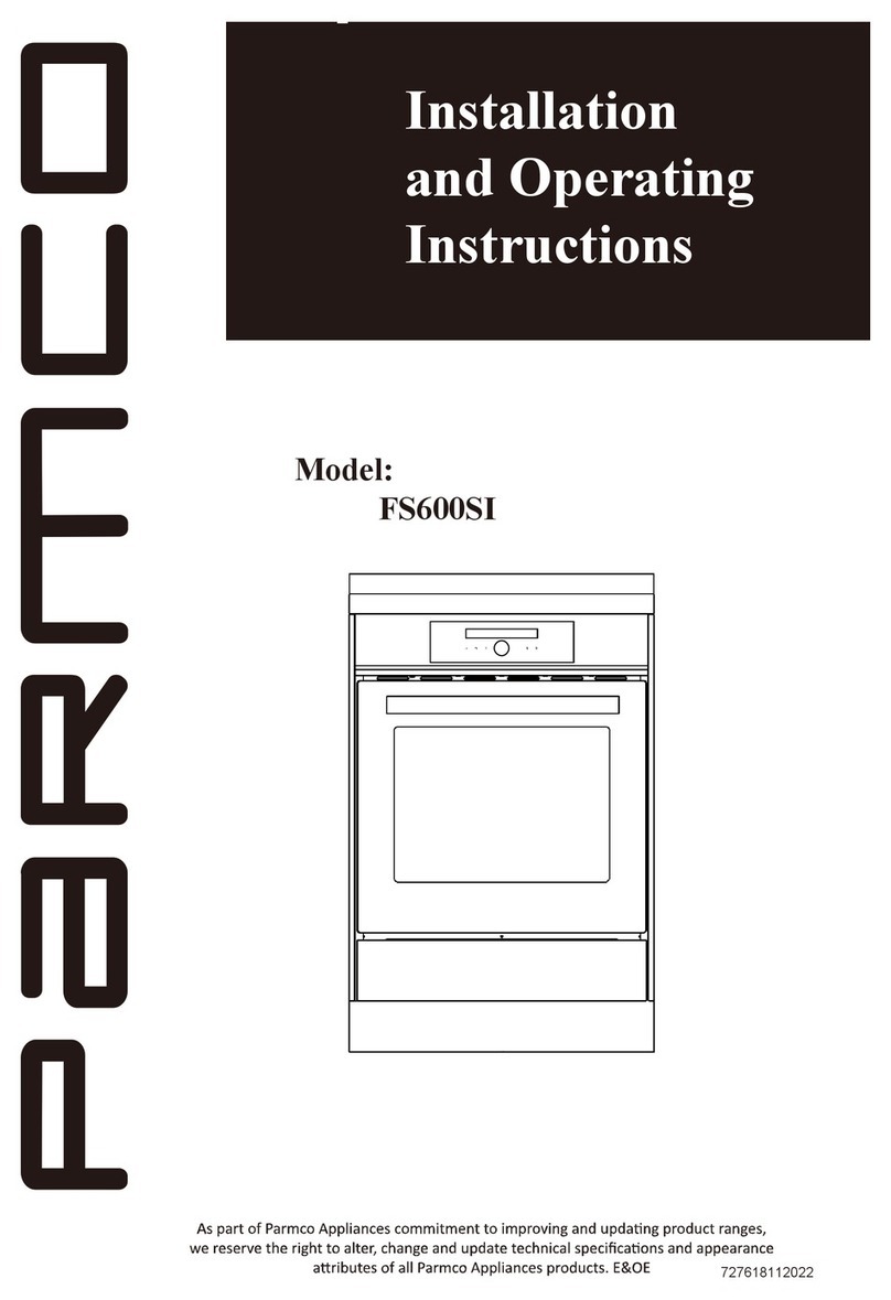 Parmco FS600SI Installation and operating instructions