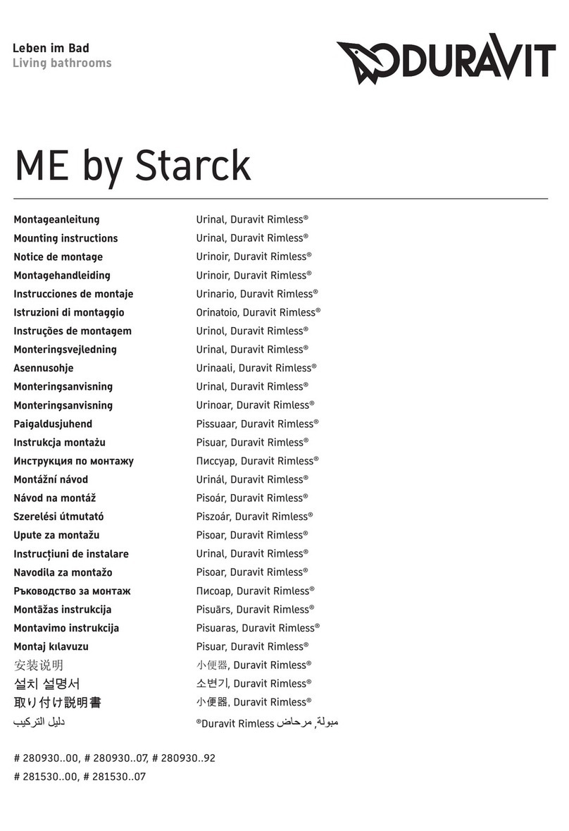 DURAVIT ME by Starck Rimless 280930 00 Series Mounting instructions