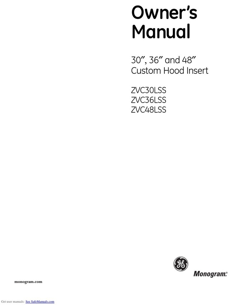 GE Monogram ZVC30LSS User manual GE Monogram ZVC30LSS User manual