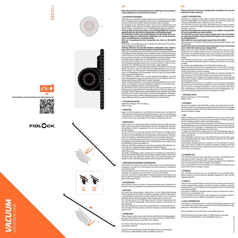 Fidlock VACUUM quick start guide