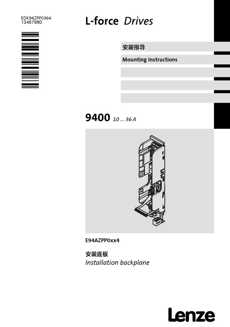 Lenze 9400 Series Mounting instructions