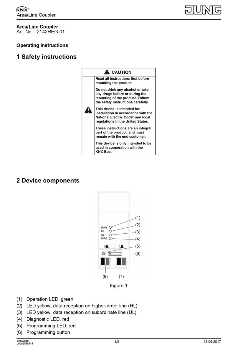 KNX Jung 2142REG-01 operating instructions