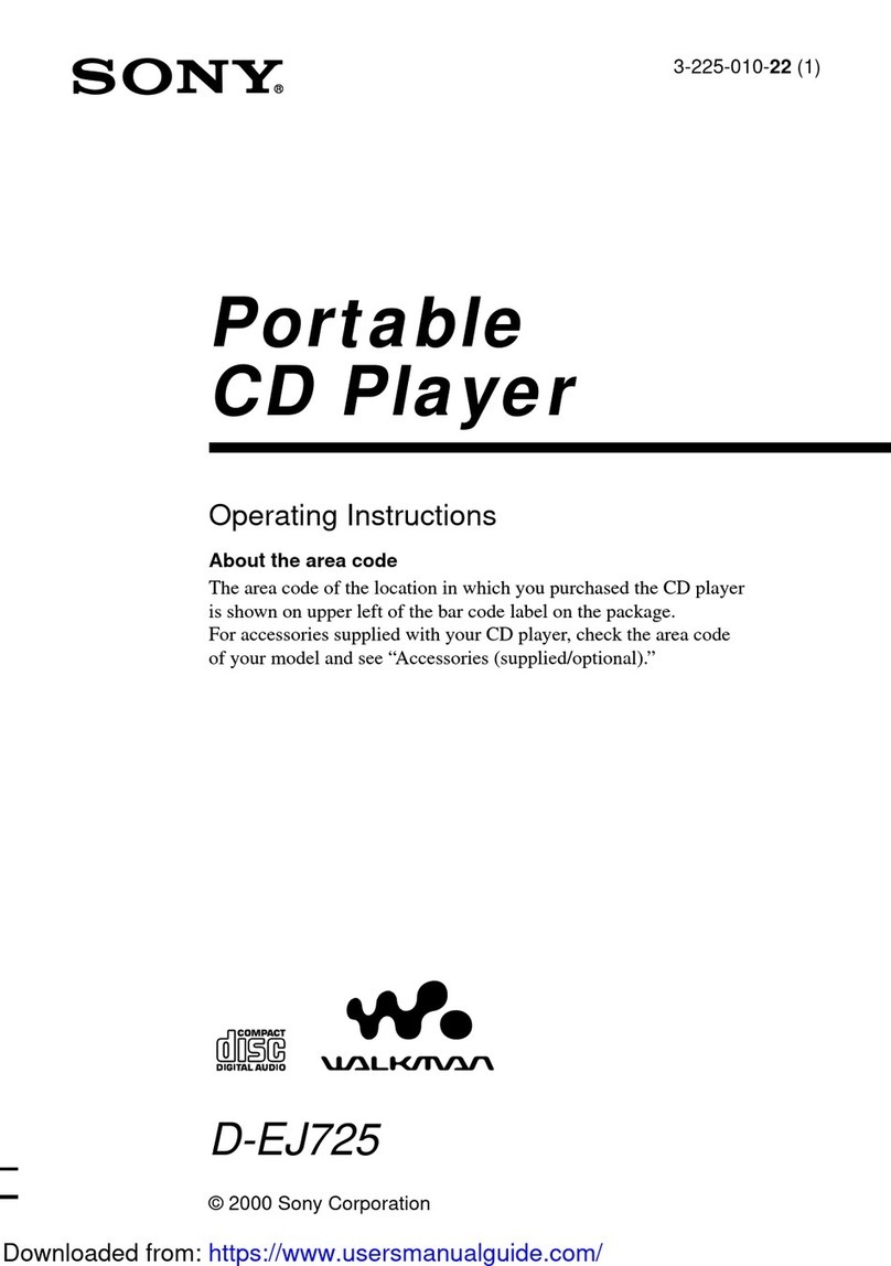 Sony Walkman D-EJ725 User manual