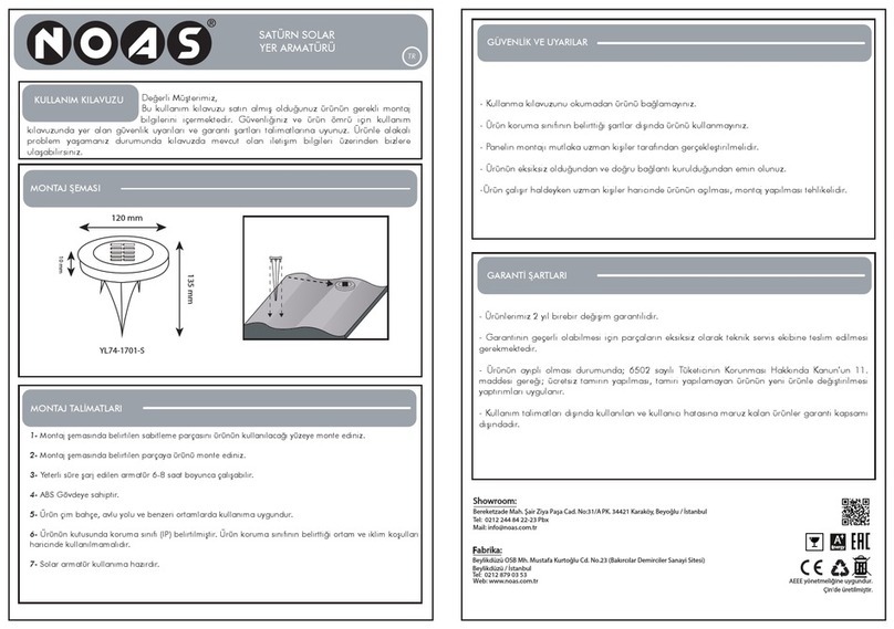 NOAS SATURN SOLAR quick start guide
