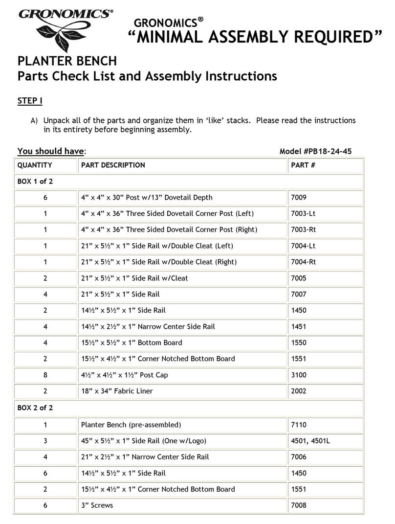 Gronomics PB18-24-45 User manual Gronomics PB18-24-45 User manual
