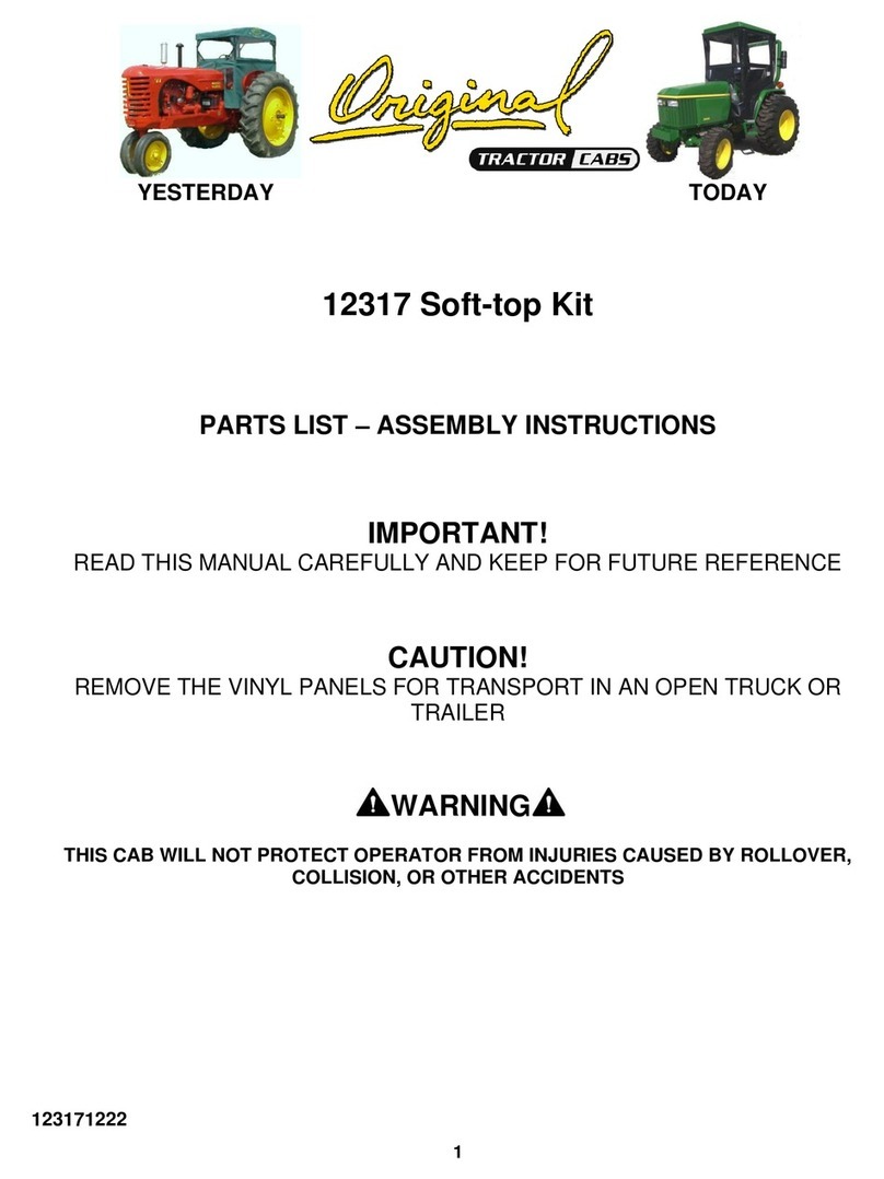 Original Tractor Cabs 12317 Assembly instructions and parts list