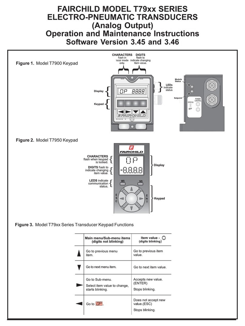 Fairchild T79 Series Maintenance and operating instructions