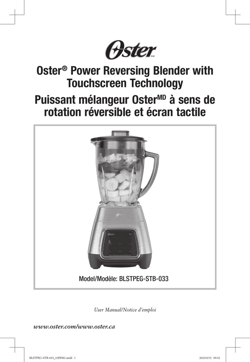 Oster BLSTPEG-STB-033 User manual Oster BLSTPEG-STB-033 User manual