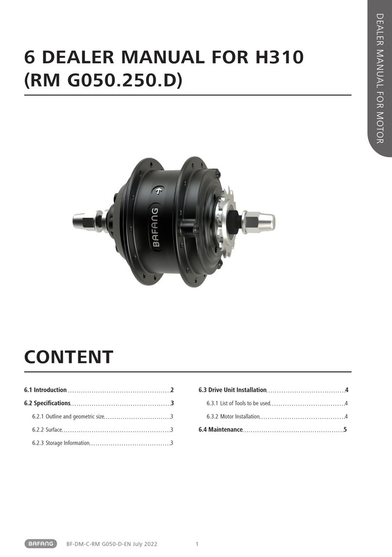 BAFANG H310 User manual