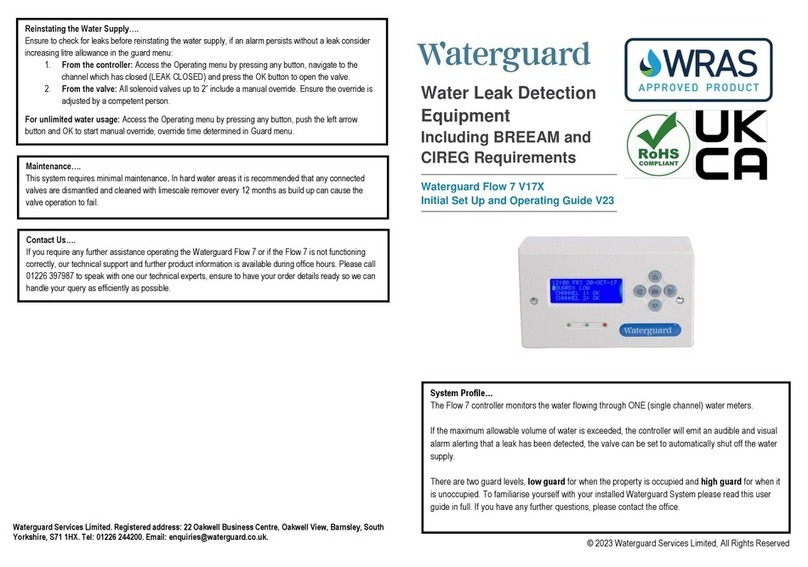 WATERGUARD 7 V17X Set up and operating guide
