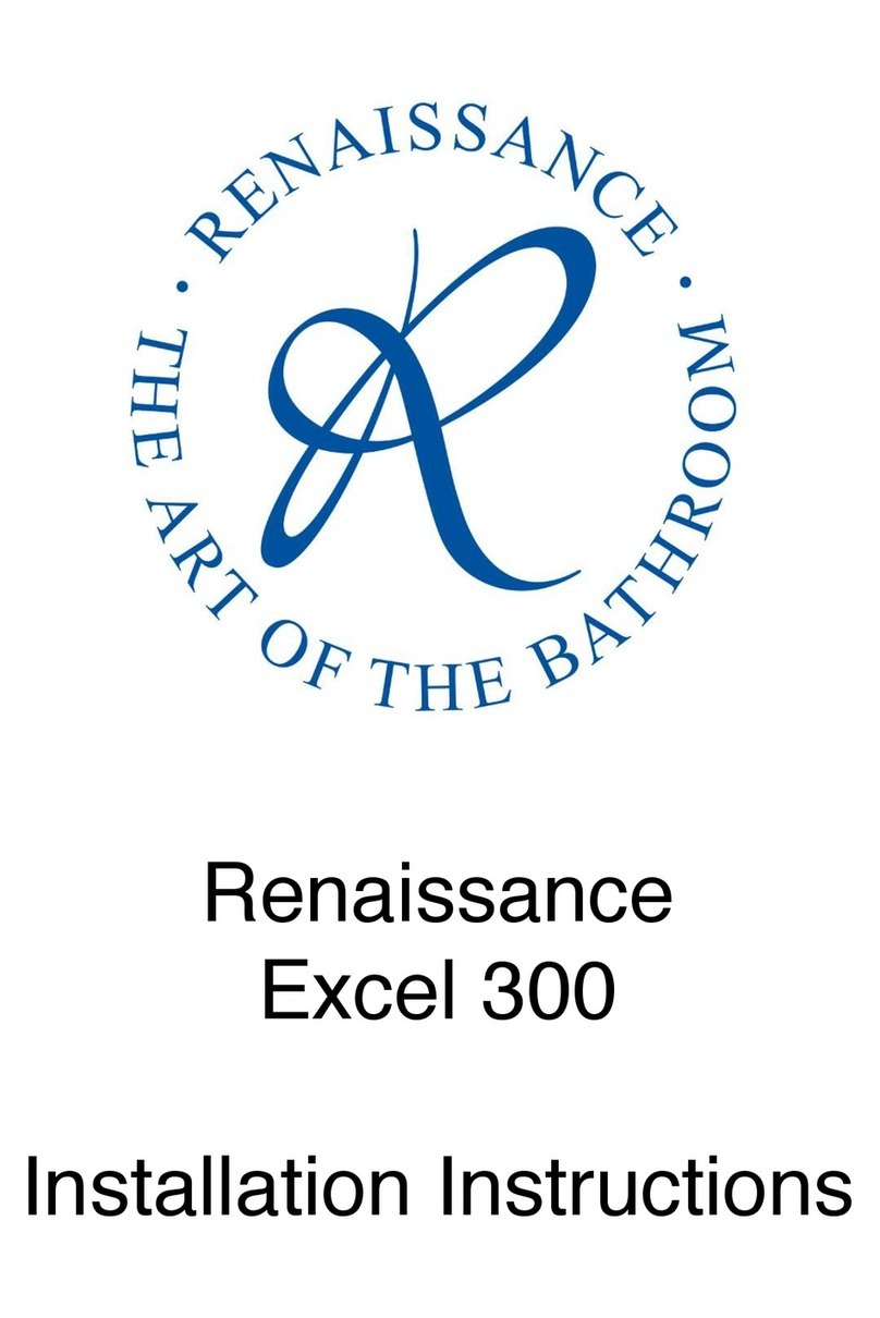 Renaissance Baths EXCEL 300 installation instructions
