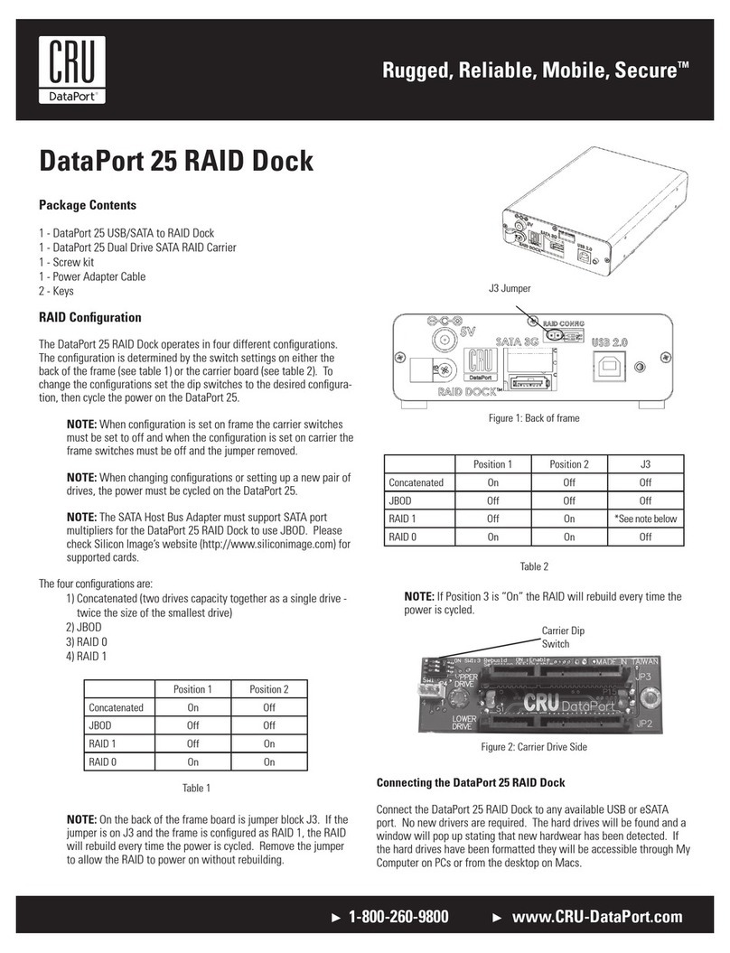 CRU Dataport DataPort 25 quick start guide