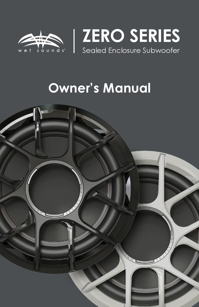 Wet Sounds ZERO Series owner's manual Wet Sounds ZERO Series owner's manual