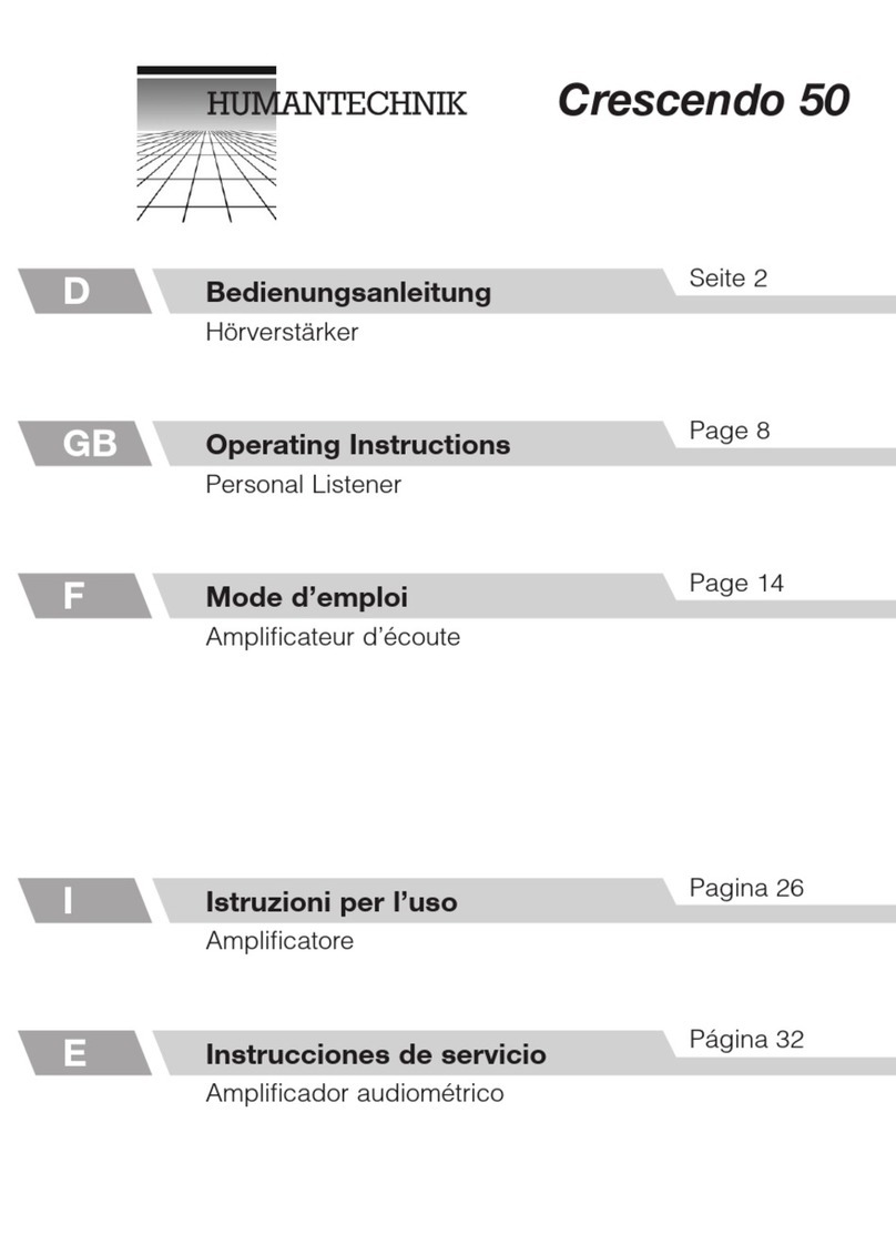 Humatechnik Crescendo 50 operating instructions