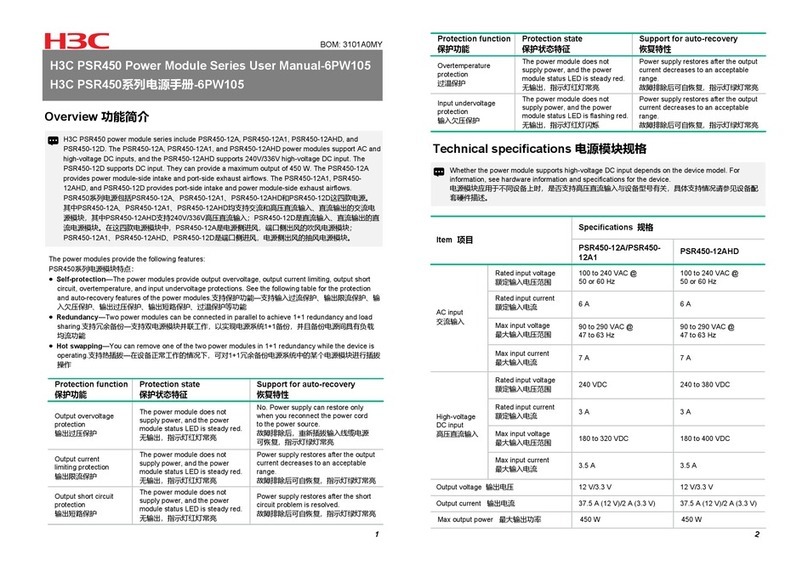 H3C PSR450-12A user manual