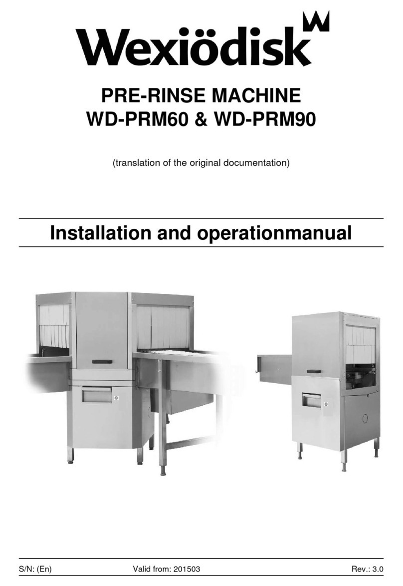 Wexiodisk WD-PRM60 Installation and operation manual