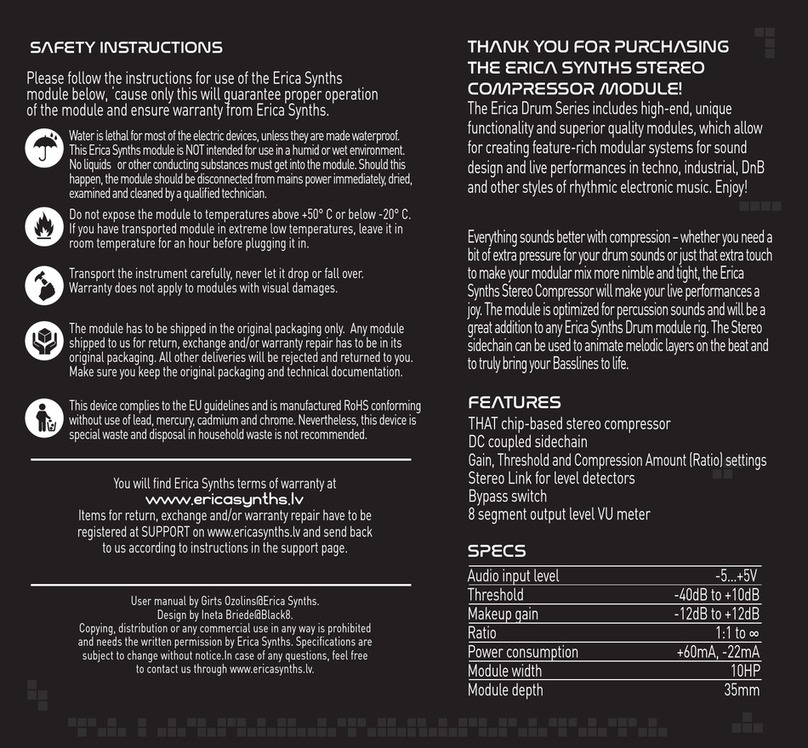Erica Synths COMPRESSOR User manual