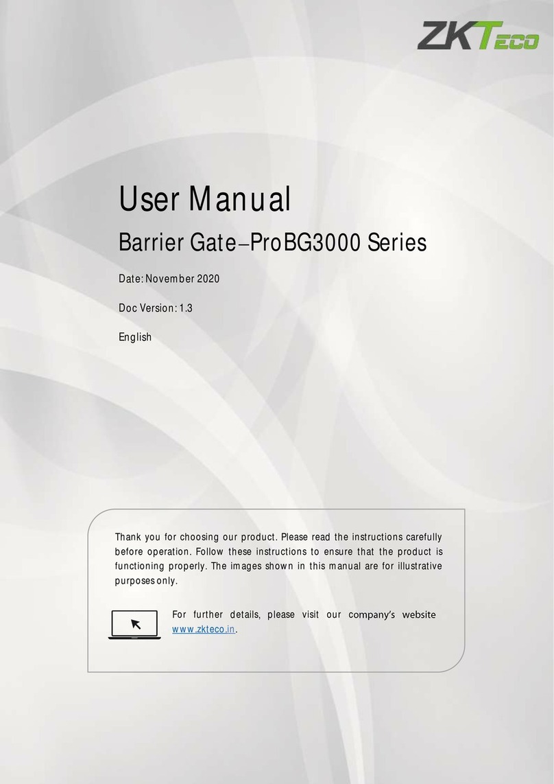 ZKTeco ProBG3000 Series user manual ZKTeco ProBG3000 Series user manual