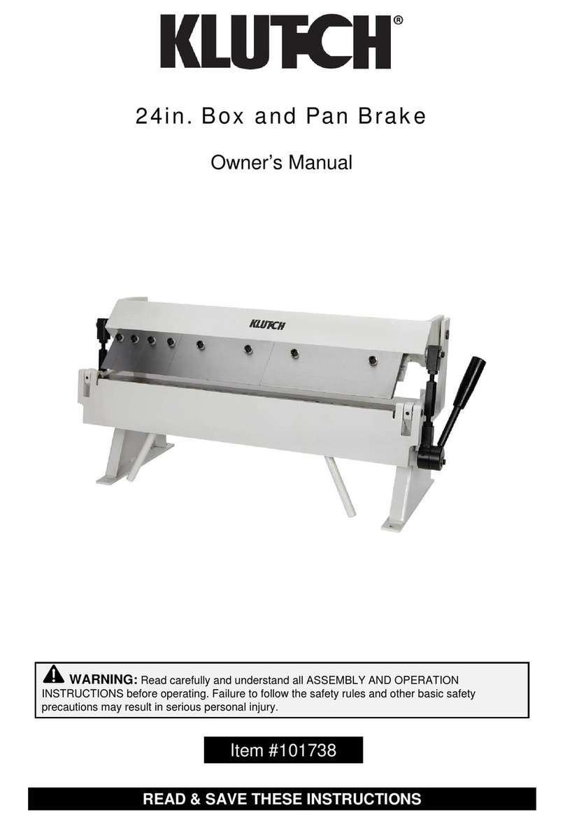 Klutch 101738 owner's manual