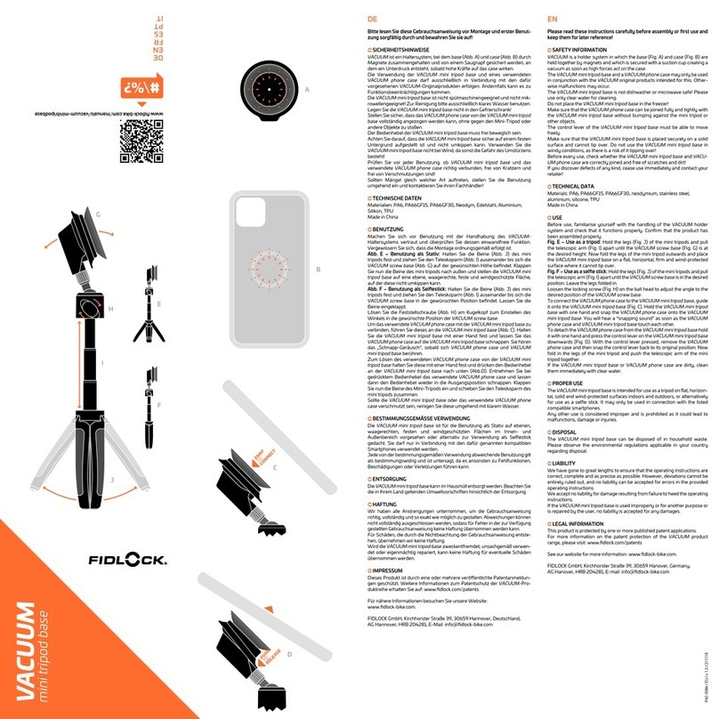Fidlock VACUUM quick start guide