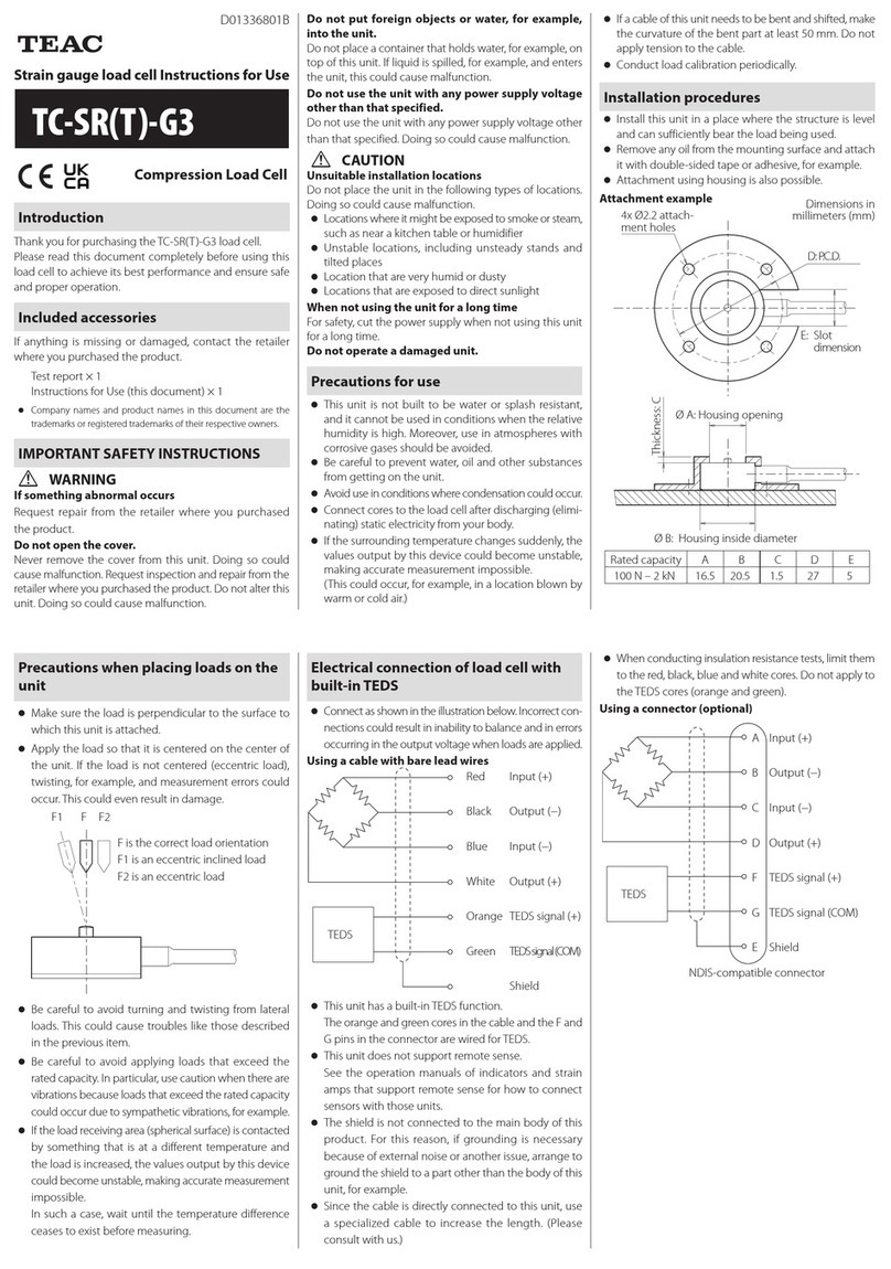Teac TC-SR(T)-G3 User manual