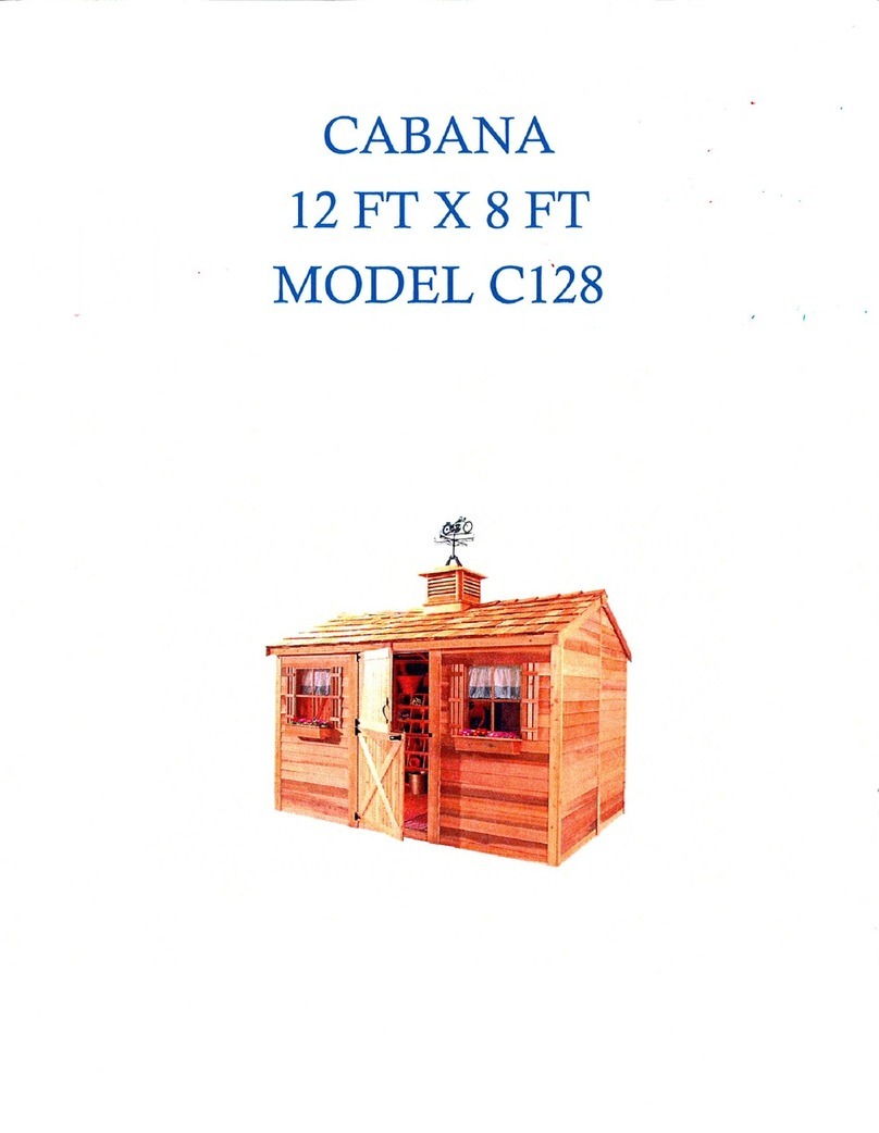 Cedarshed CABANA C128 Assembly manual