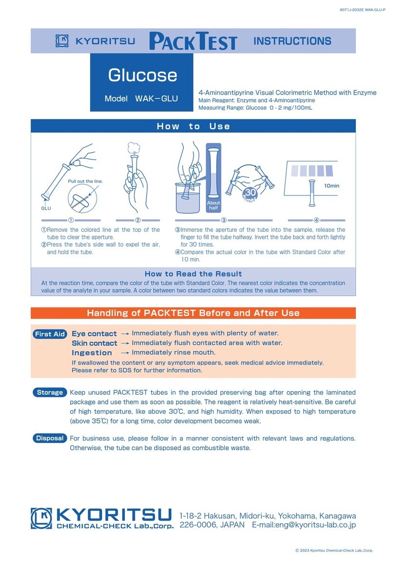 KYORITSU PACKTEST Glucose manual