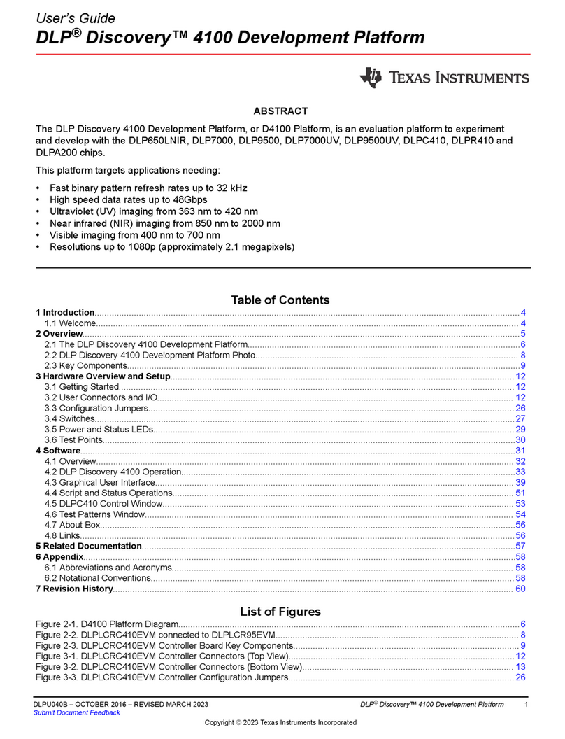 Texas Instruments DLP Discovery 4100 User manual