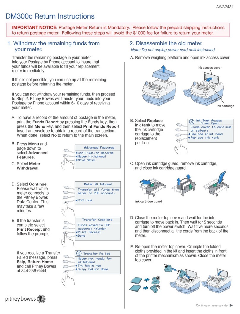 Pitney Bowes DM300c series User manual