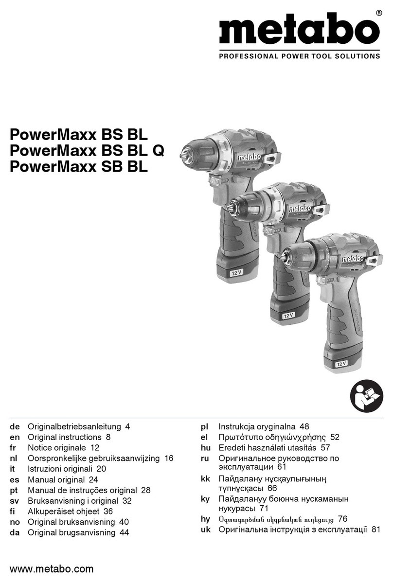 Metabo PowerMaxx BS BL User manual