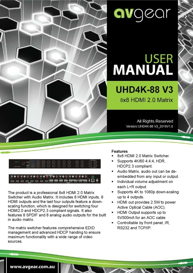 AVGear UHD4K-88 V3 User manual