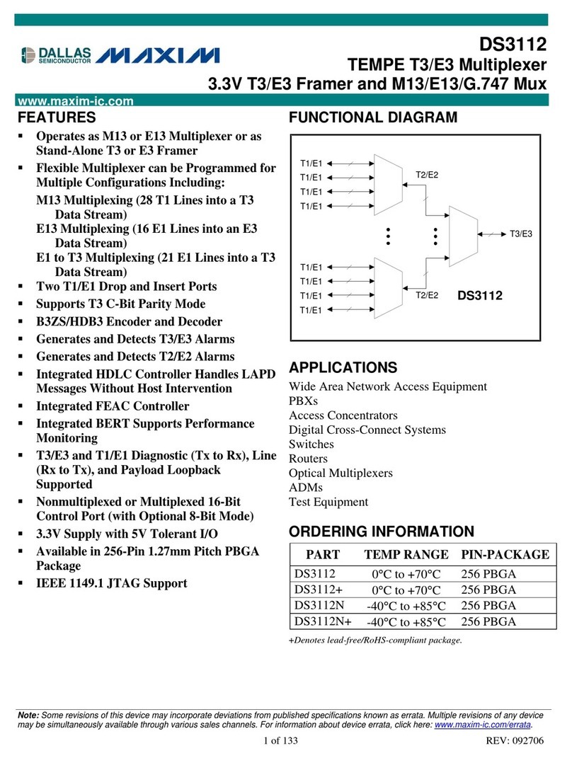 Dallas Semiconductor MAXIM DS3112 User manual