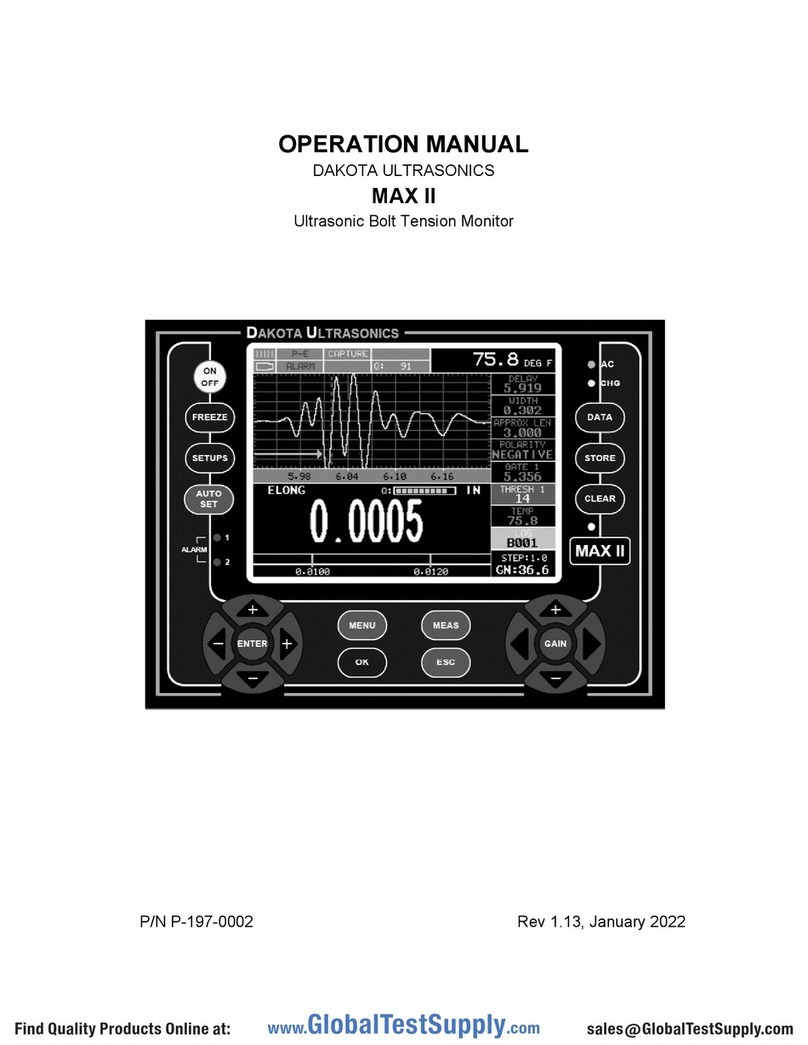 DAKOTA ULTRASONICS MAX II Operation manual